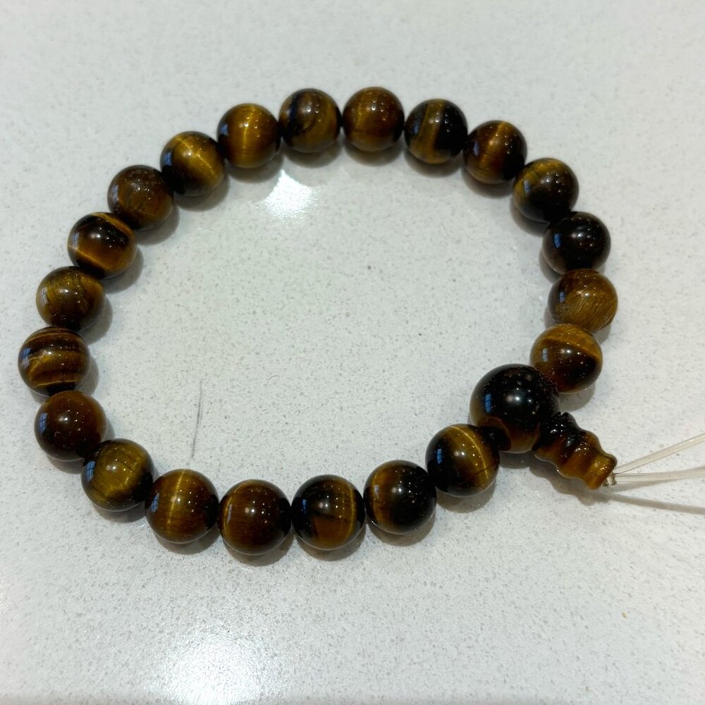 Tiger's eye crystal bead bracelet
